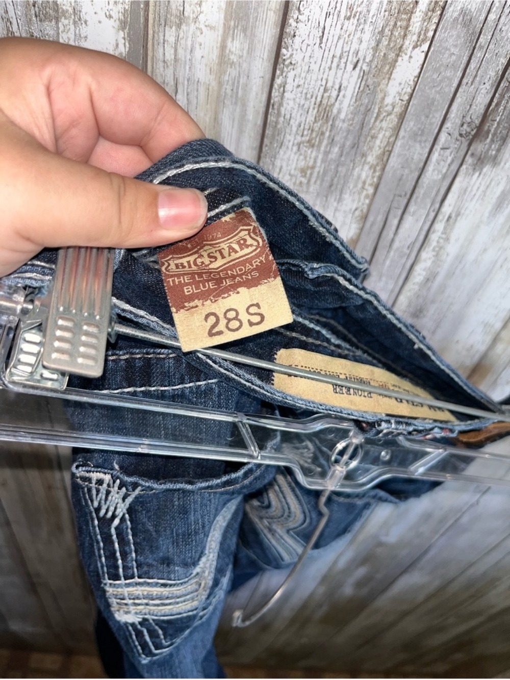 Big Star Pioneer Bootcut Jeans Womens 28S Dark Wash 100% Cotton - Picture 7 of 7